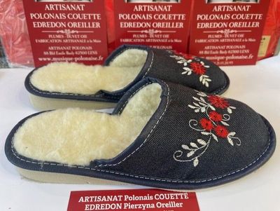 Pantoufles femme fourrées