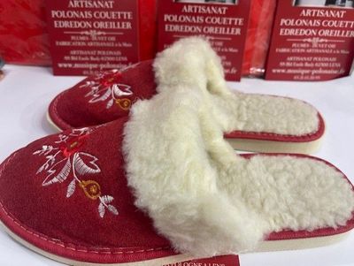Pantoufles femme fourrées