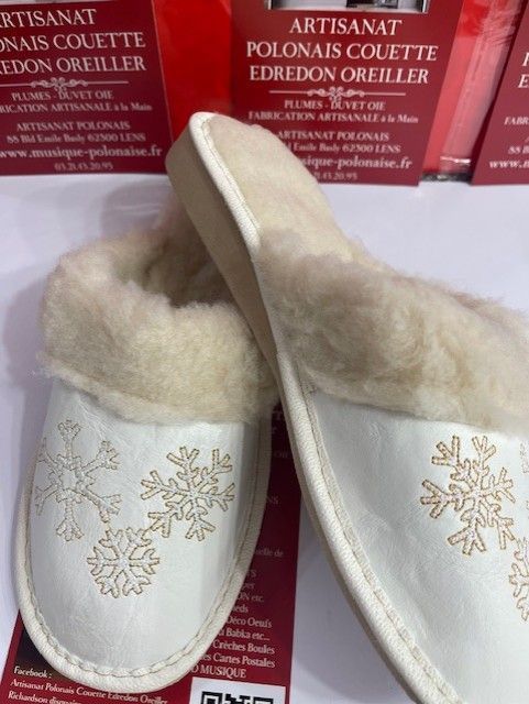 Pantoufles femme fourrées