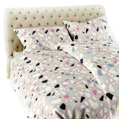 Parure de lit en flanelle 160x200 + 2 taies 70x80