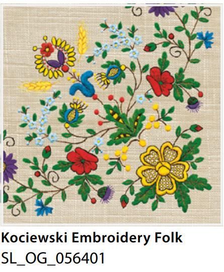 Serviettes de table folk polonais