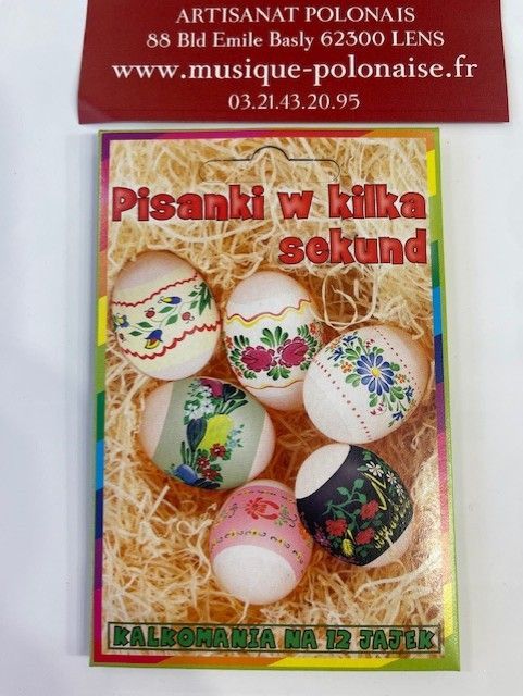 Décor Oeufs de Pâques CALQUE KALKOMANIA thermocollant