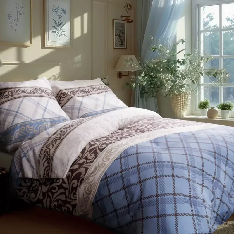 Parure de lit 180x200 housse + 2 Taies 70x80