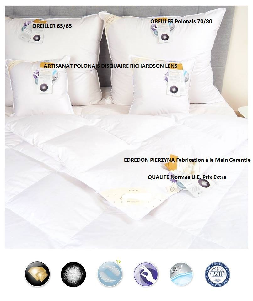 COUETTE 140x200 en Plume Duvet oie1800 gr.