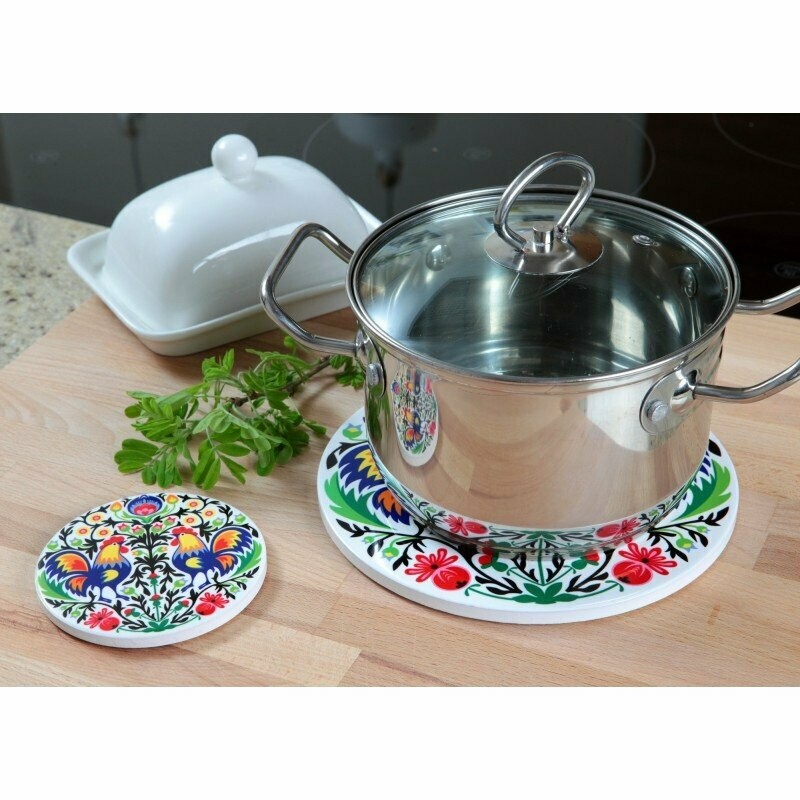 DESSOUS DE PLAT ROND coqs