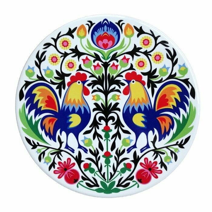 DESSOUS DE PLAT ROND coqs