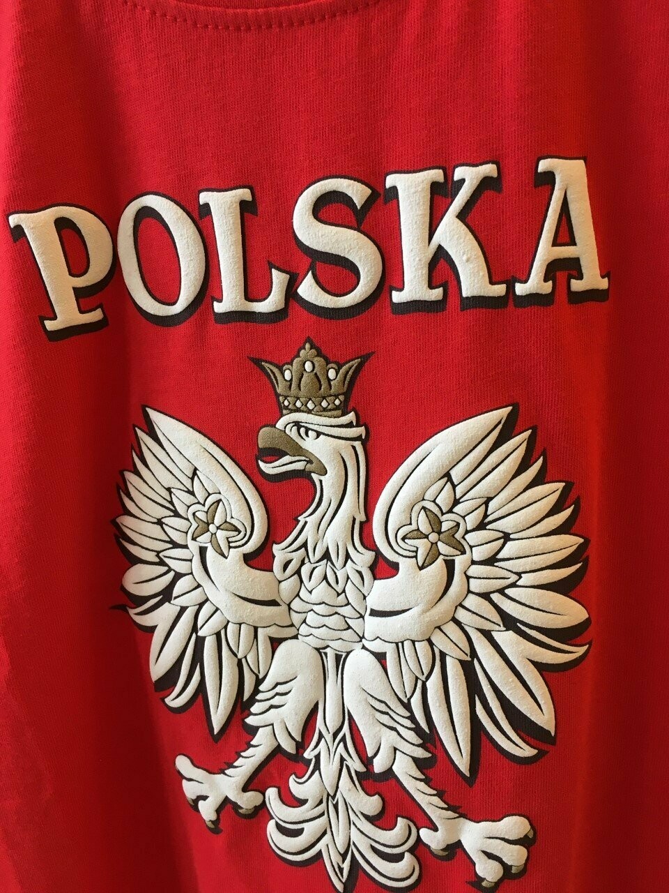 T SHIRT Polska adulte rouge