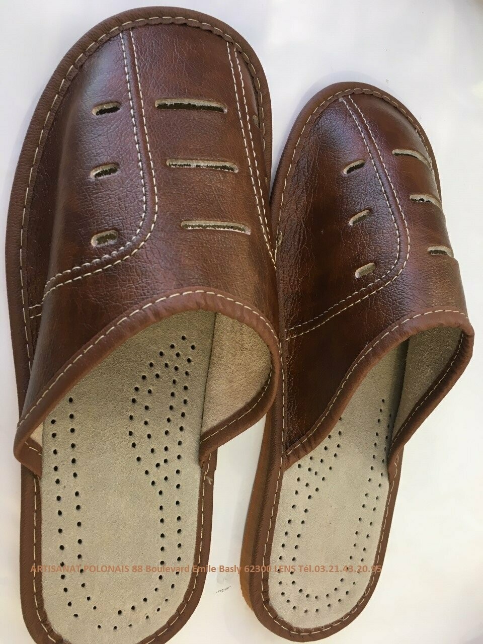 PANTOUFLES HOMME CUIR