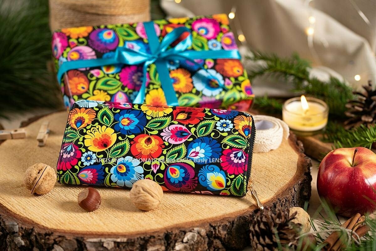 Porte monnaie ou porte feuille FOLK polonais