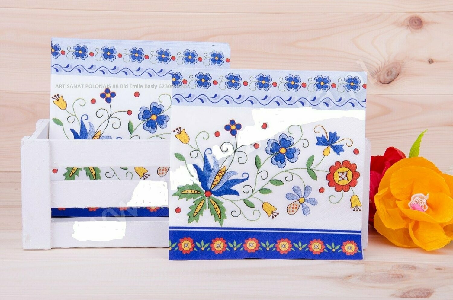 Serviettes de table folk polonais