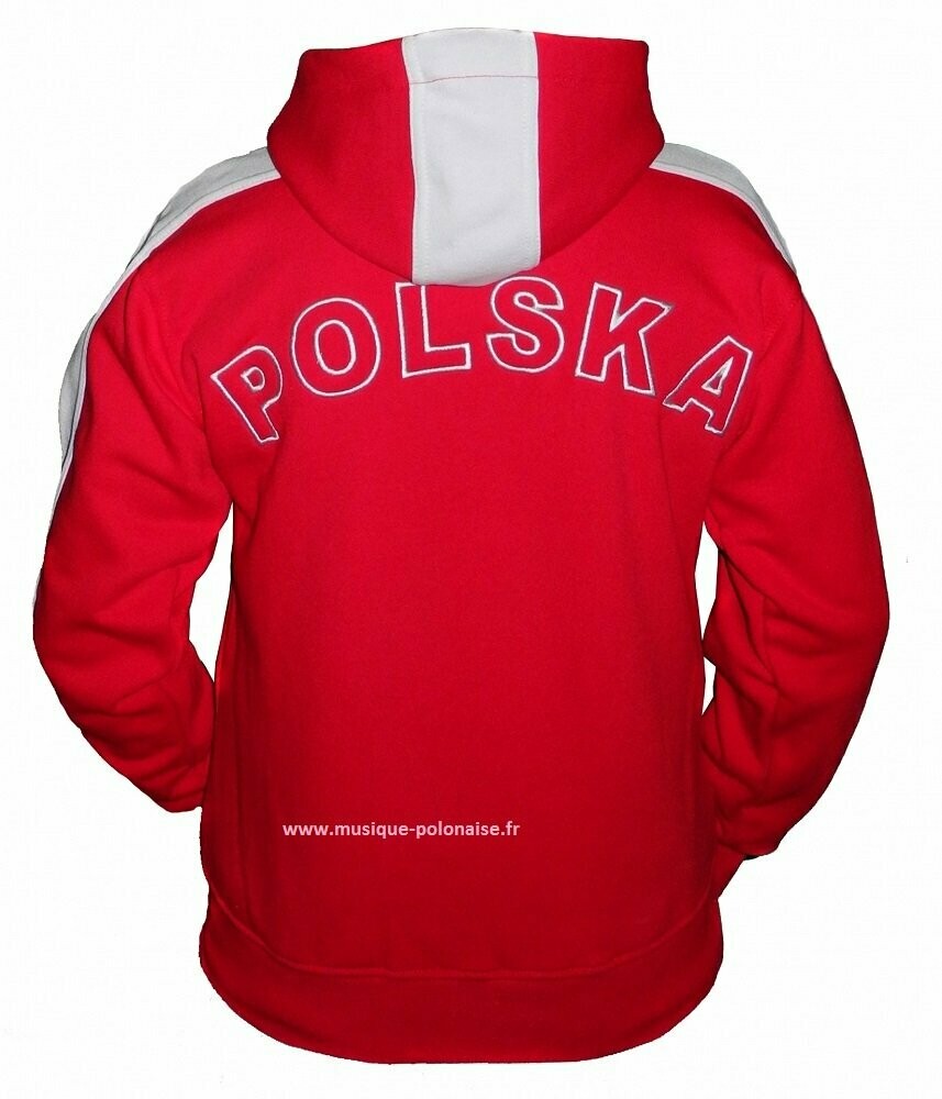VESTE sweat POLSKA A CAPUCHE