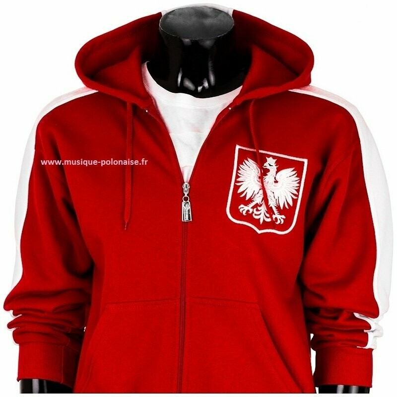 VESTE sweat POLSKA A CAPUCHE