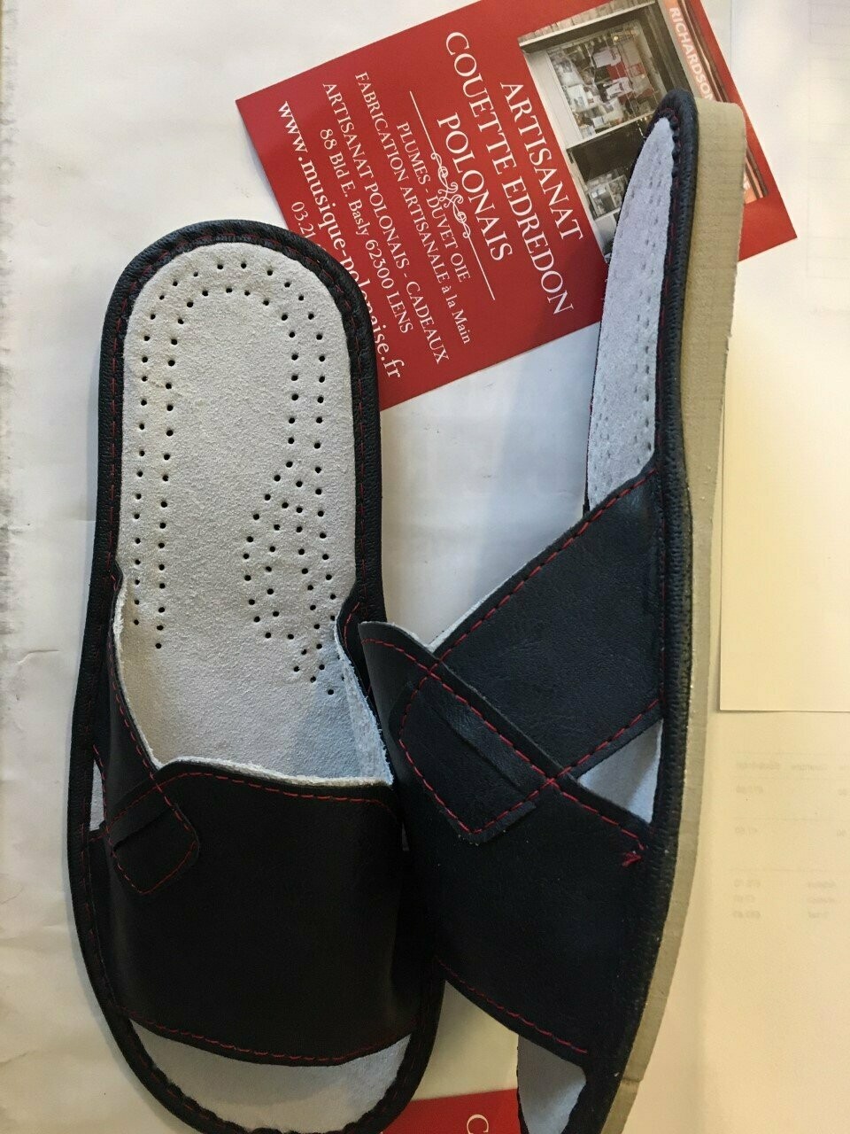 PANTOUFLES HOMME nus pieds MARINE