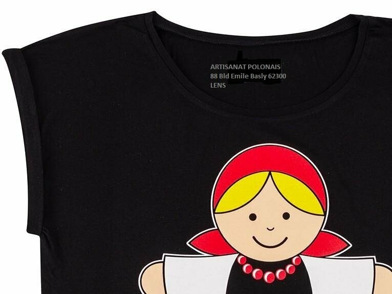 T SHIRT FEMME folk polonais POUPÉE POLONAISE