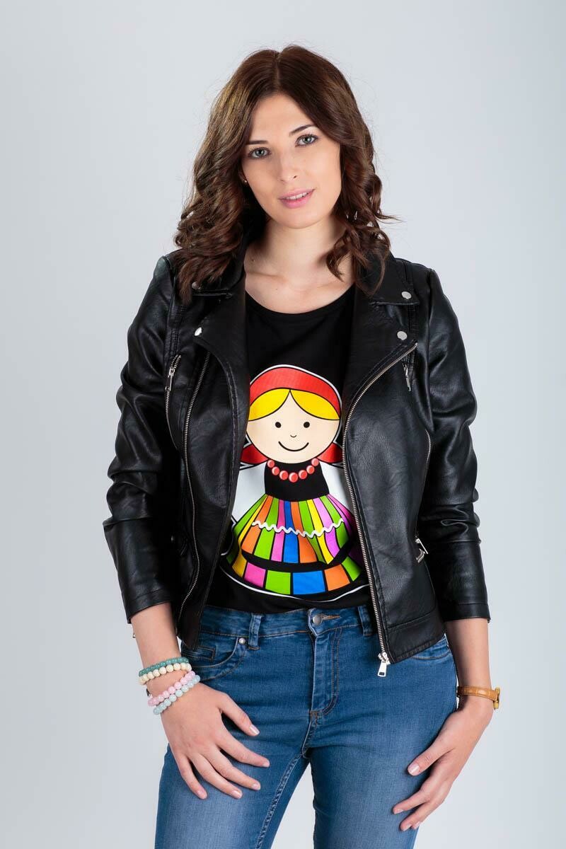 T SHIRT FEMME folk polonais POUPÉE POLONAISE