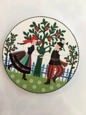 MAGNET CERAM. COUPLE DANSEURS FOLK