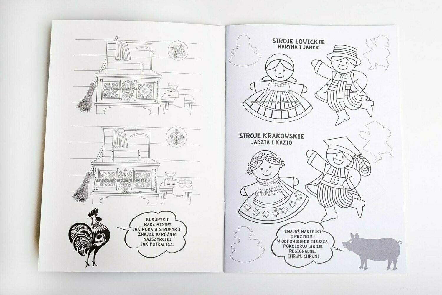 Cahier de coloriage folk polonais