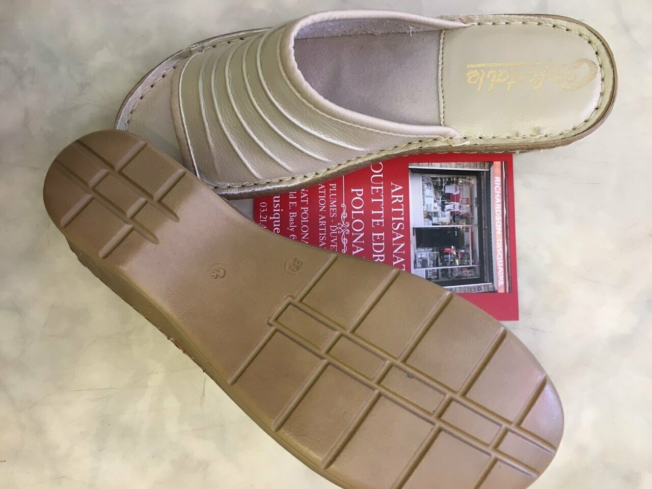 Pantoufles femme nus pieds