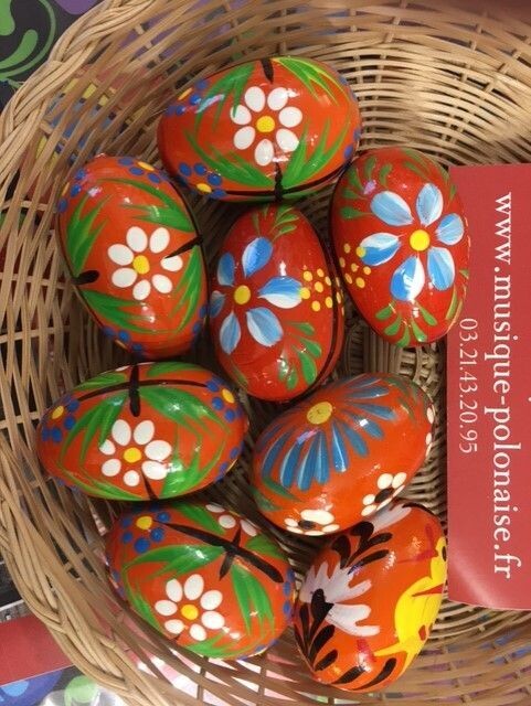 Oeuf de Pâques moyen bois Pisanki Oeuf de Pâques moyen bois Pisanki