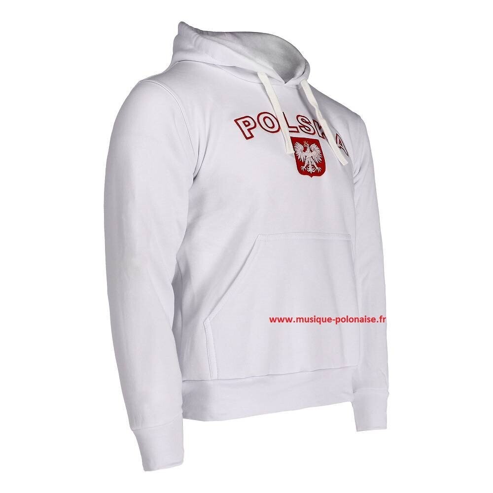 SWEAT SHIRT POLSKA BLANC capuche