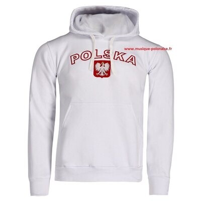 SWEAT SHIRT POLSKA BLANC capuche SWEAT SHIRT POLSKA BLANC capuche