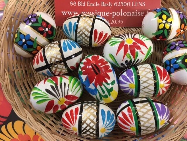 Oeuf de Pâques Pisanki moyen bois Oeuf de Pâques Pisanki moyen bois