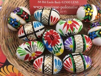 Oeuf de Pâques Pisanki moyen bois