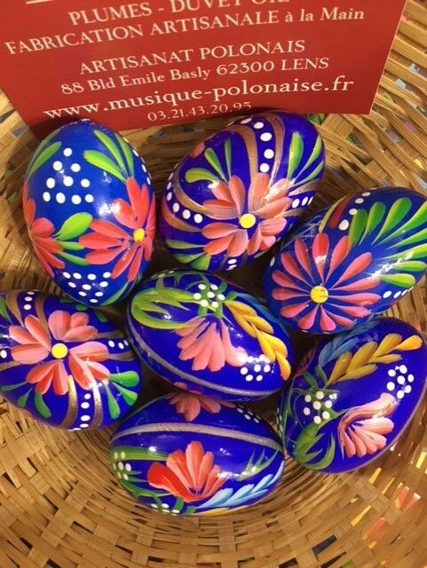 Oeuf de Pâques Bois Pologne Pisanki