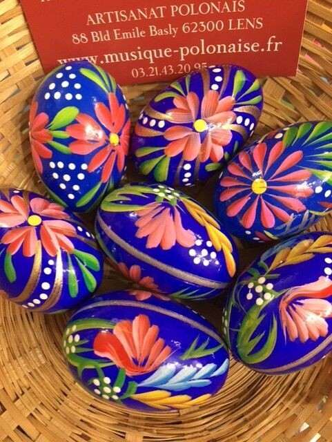 Oeuf de Pâques Bois Pologne Pisanki