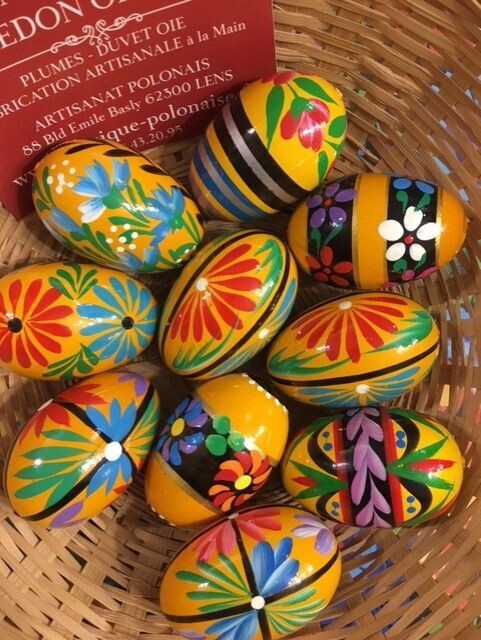 Oeuf de Pâques Bois Pologne Pisanki