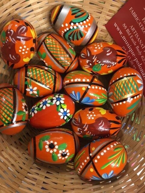 Oeuf de Pâques Bois Pologne Pisanki
