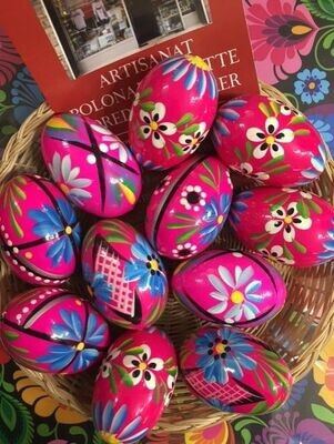 Oeuf de Pâques Bois Pologne Pisanki Oeuf de Pâques Bois Pologne Pisanki