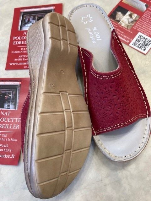Pantoufles femme nus pieds
