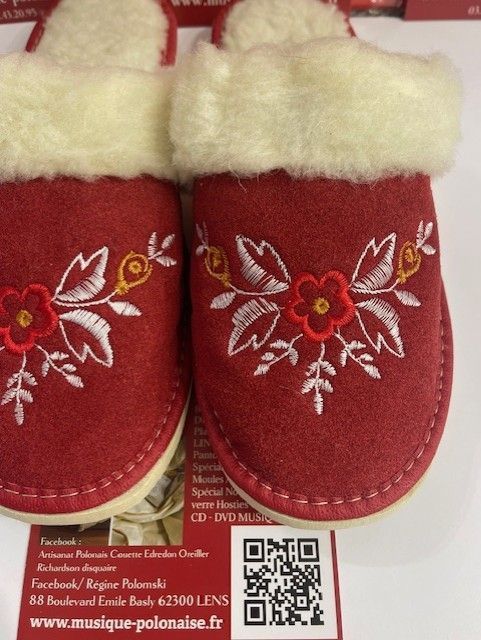Pantoufles femme fourrées