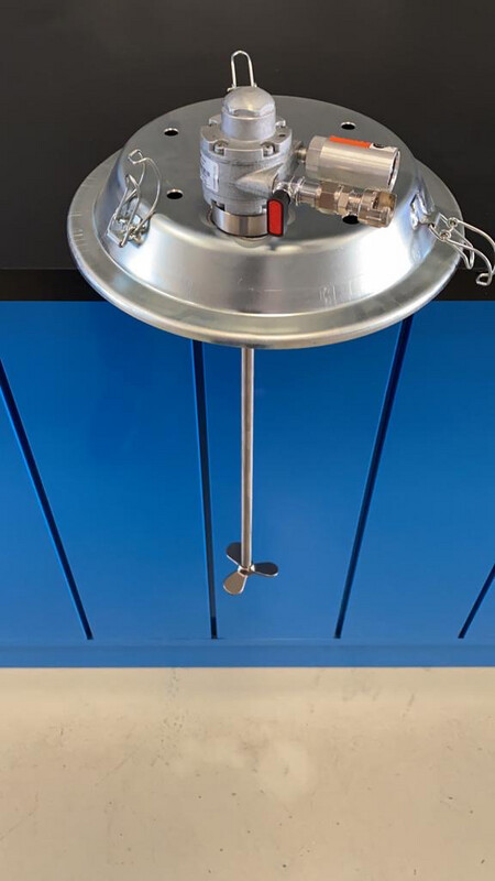 AGITATORE PNEUMATICO LATTE DA 25/30 LT CON MOTORE GAST 1 AM ATEX II