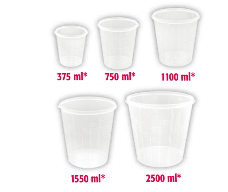 TAZZA GRADUATA DA MISCELAZIONE TRASPARENTE