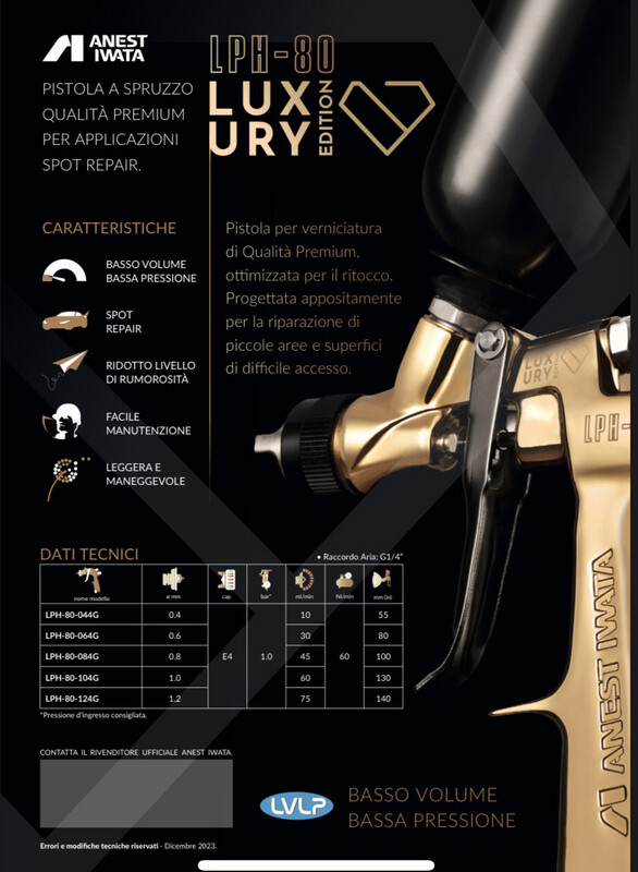 ANEST IWATA PISTOLA LPH80 LUXURY EDITION EDIZIONE LIMITATA