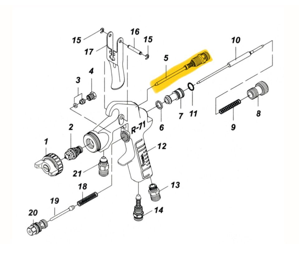 REGOLAZIONE DEL VENTAGLIO PRONA R71