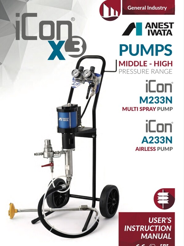 ANEST IWATA POMPA AIRMIX ICON  X3 INOX 30:1