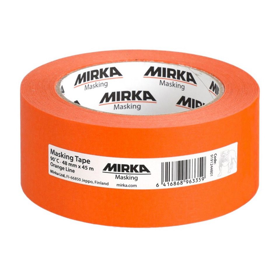 MIRKA NASTRO CARTA GOMMATA MASCHERATURA 90C* ORANGE 18 MM