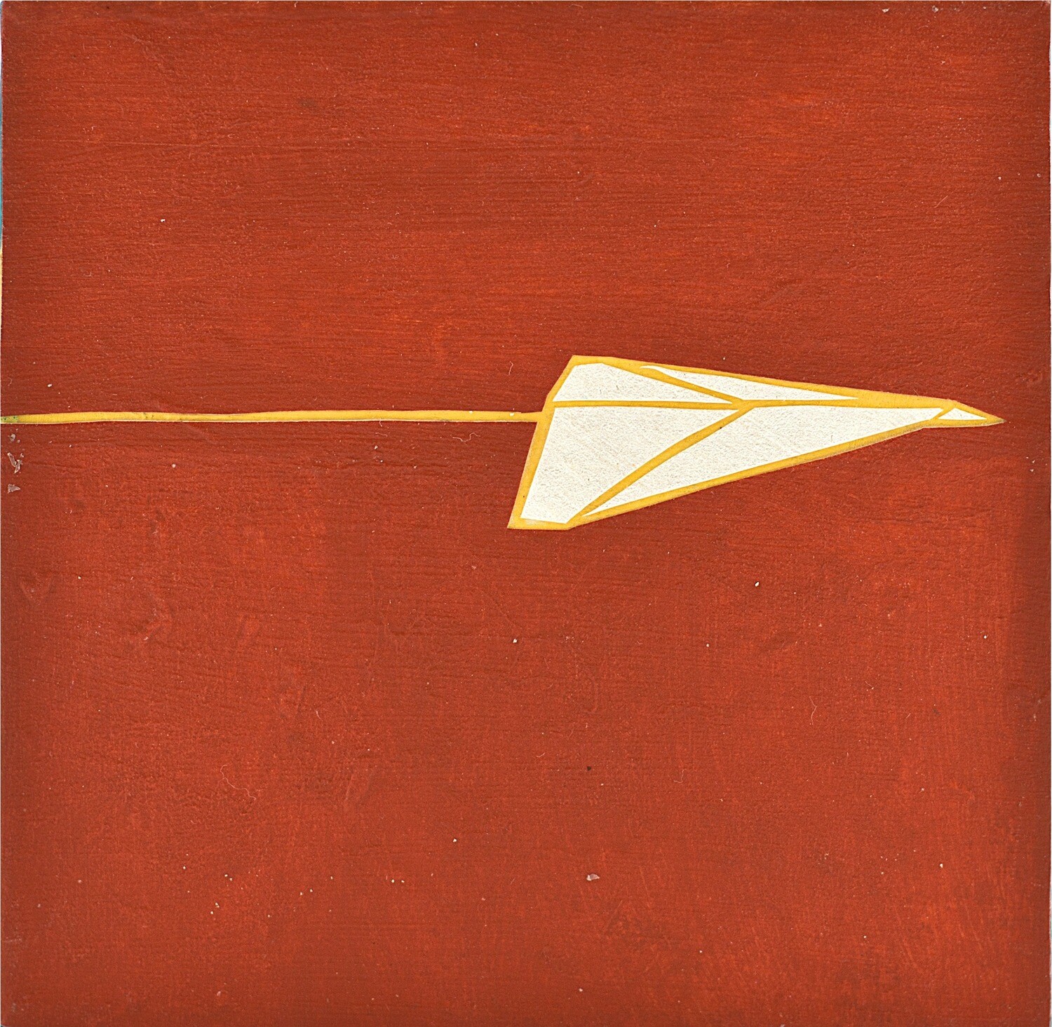 Mini Plane (burnt orange/teal)