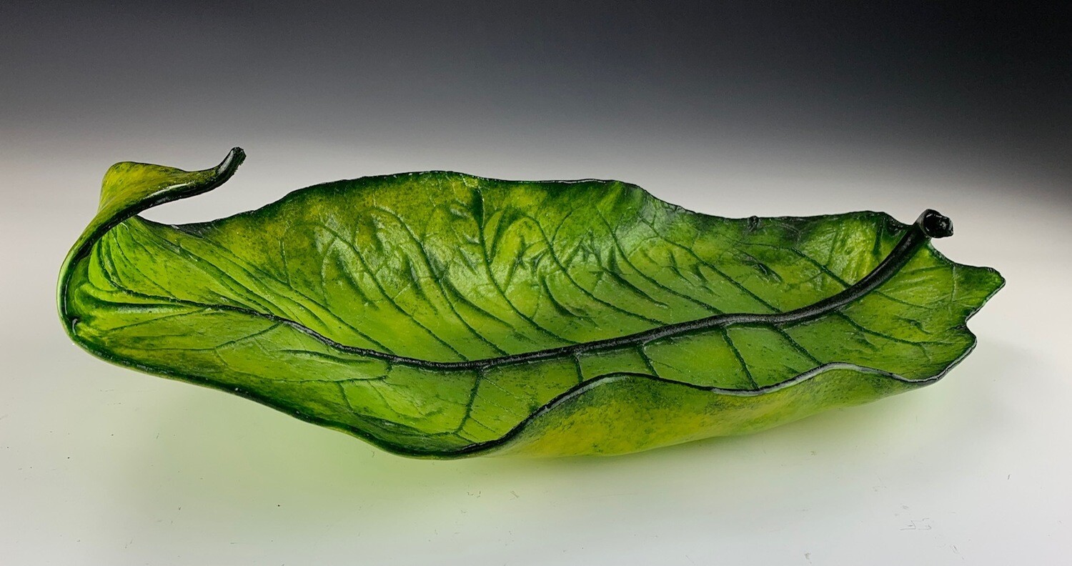 Cast Glass Tobacco Leaf (Large)