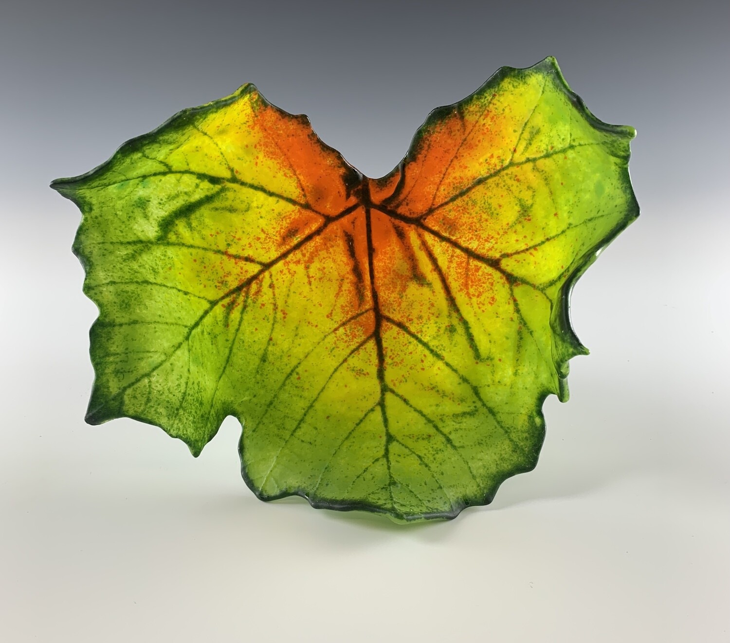 Cast Glass Sycamore Leaf-Medium