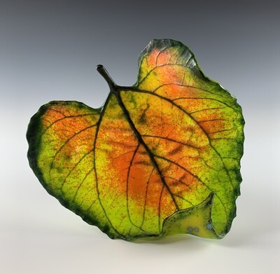 Cast Glass Sunflower Leaf - Medium