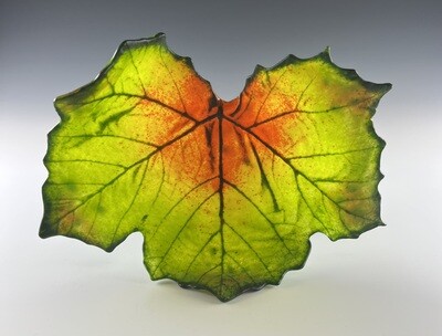 Cast Glass Sycamore Leaf - Medium