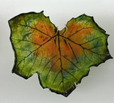 Cast Glass Sycamore Leaf - Medium
