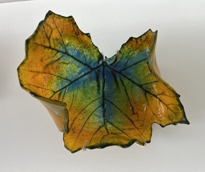 Cast Glass Sycamore Leaf - Med