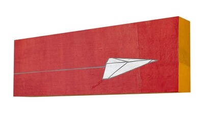Mini Plane-Red with Orange Edge