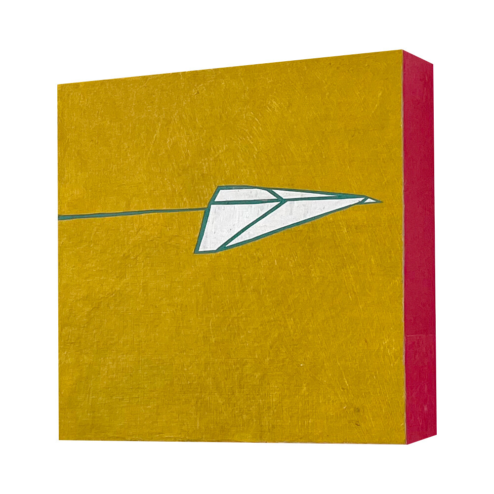Mini Plane-Yellow with Red Edge