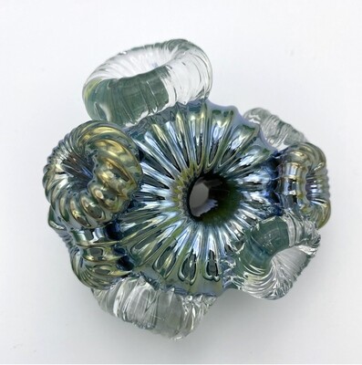 Coral Cluster in Dark Celadon and Clear